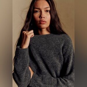 Sézane AMIEL pullover charcoal NWOT M